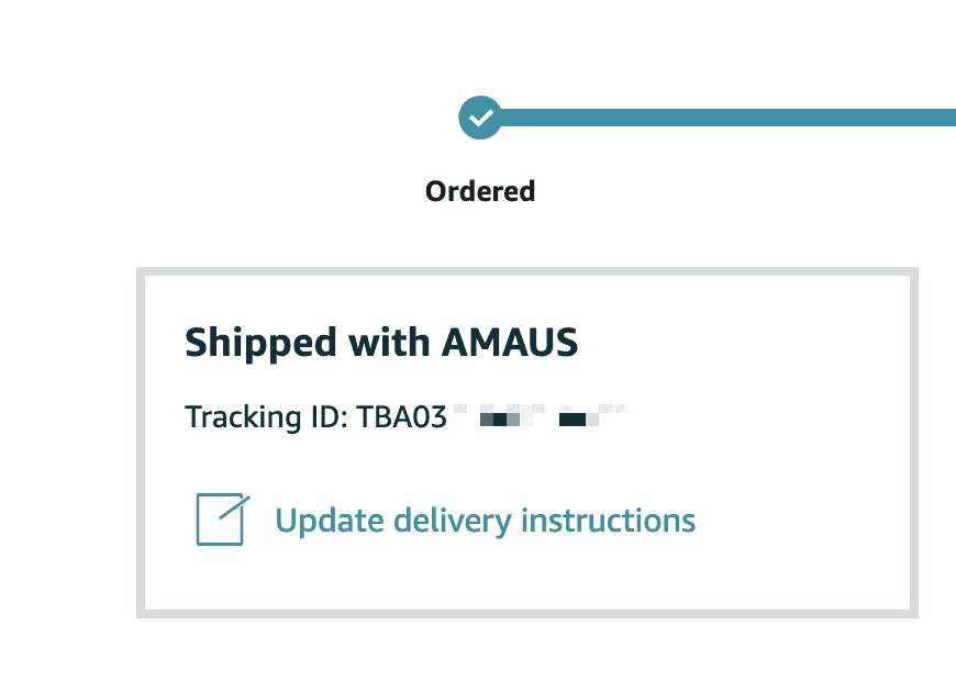 amazon tracking id and status